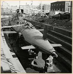 Laxen i docka 444-002. 9/4 1962