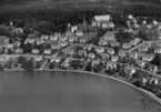 Flygfoto över Nässjö i Jönköpings län.  Nr: 1205/1957