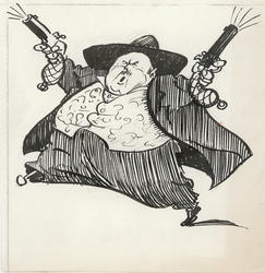 Karikatur av Carl Johannes Andreas Adam Dørnberger [papirkun