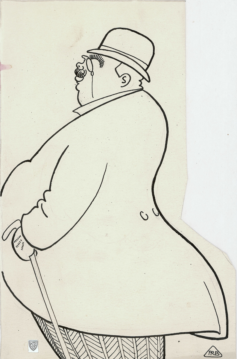 karikatur, mann, knebilde