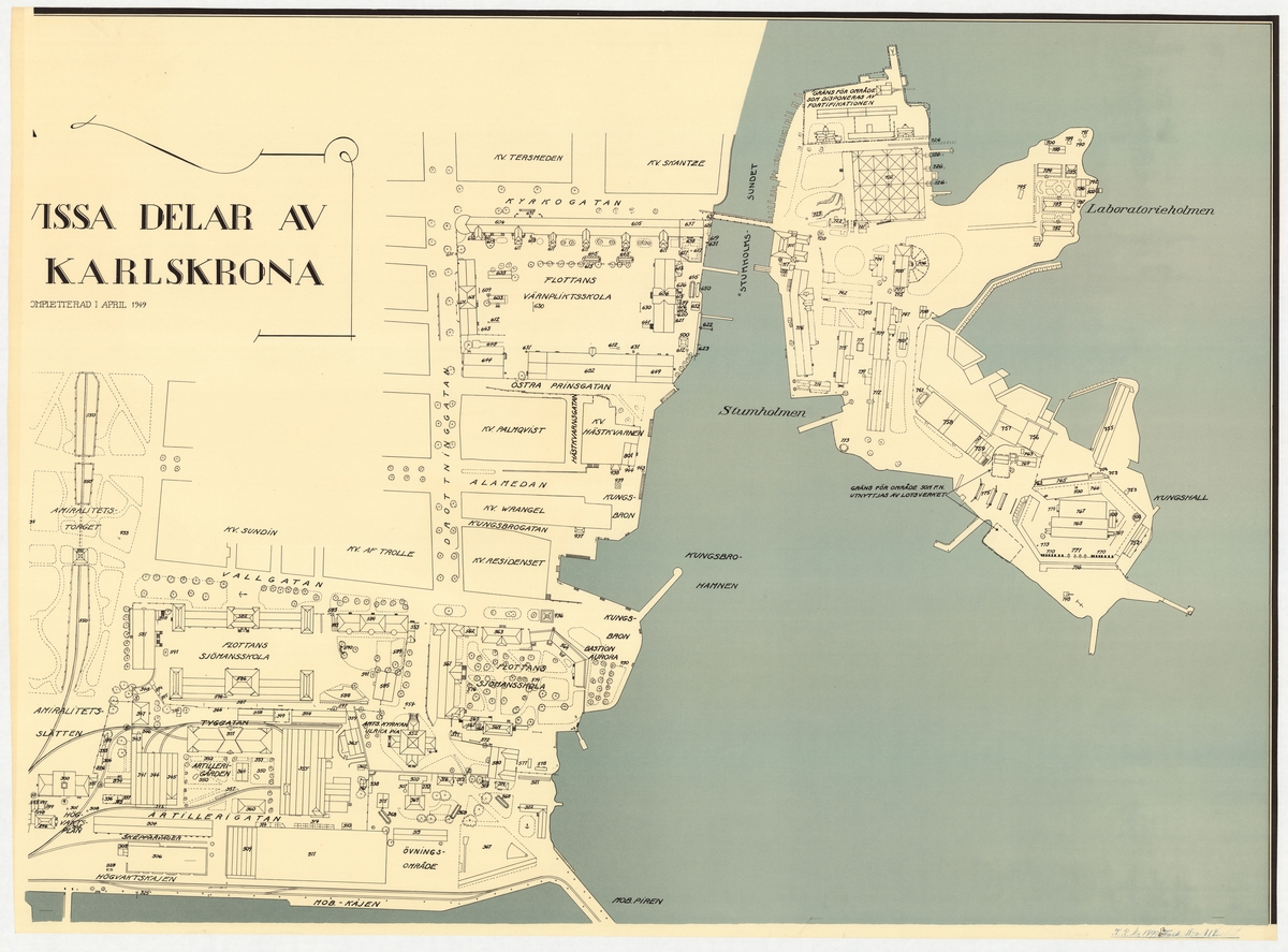 Karta över Örlogsvarvet och vissa delar av Örlogsstationen
