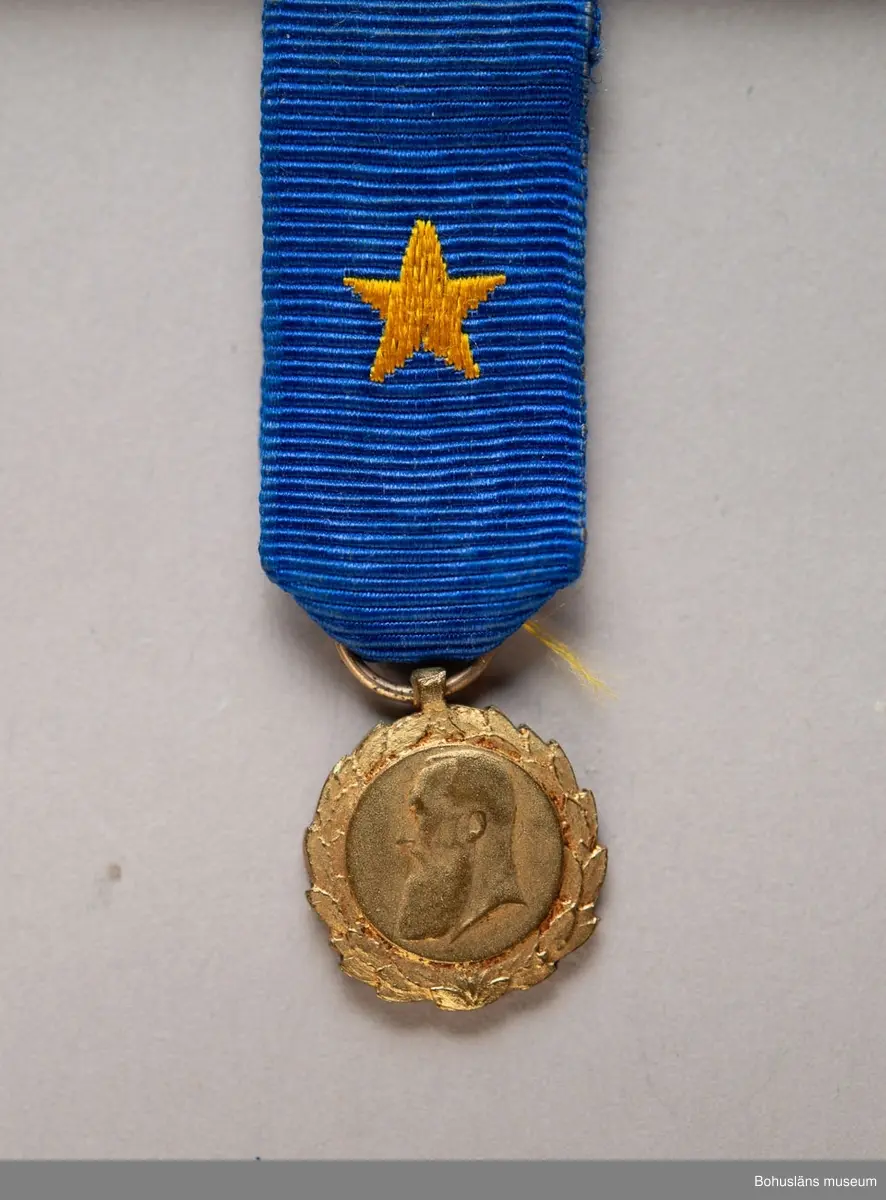 Tolv ordensminiatyrer fördelade och fastsydda på två nålar av guldfärgad metall.

Ur punktnummerkatalogen 1958-1976:
Kapten E. Göransson, Kungsbacka