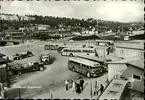 Vykort över busstationen i Sundsvall.