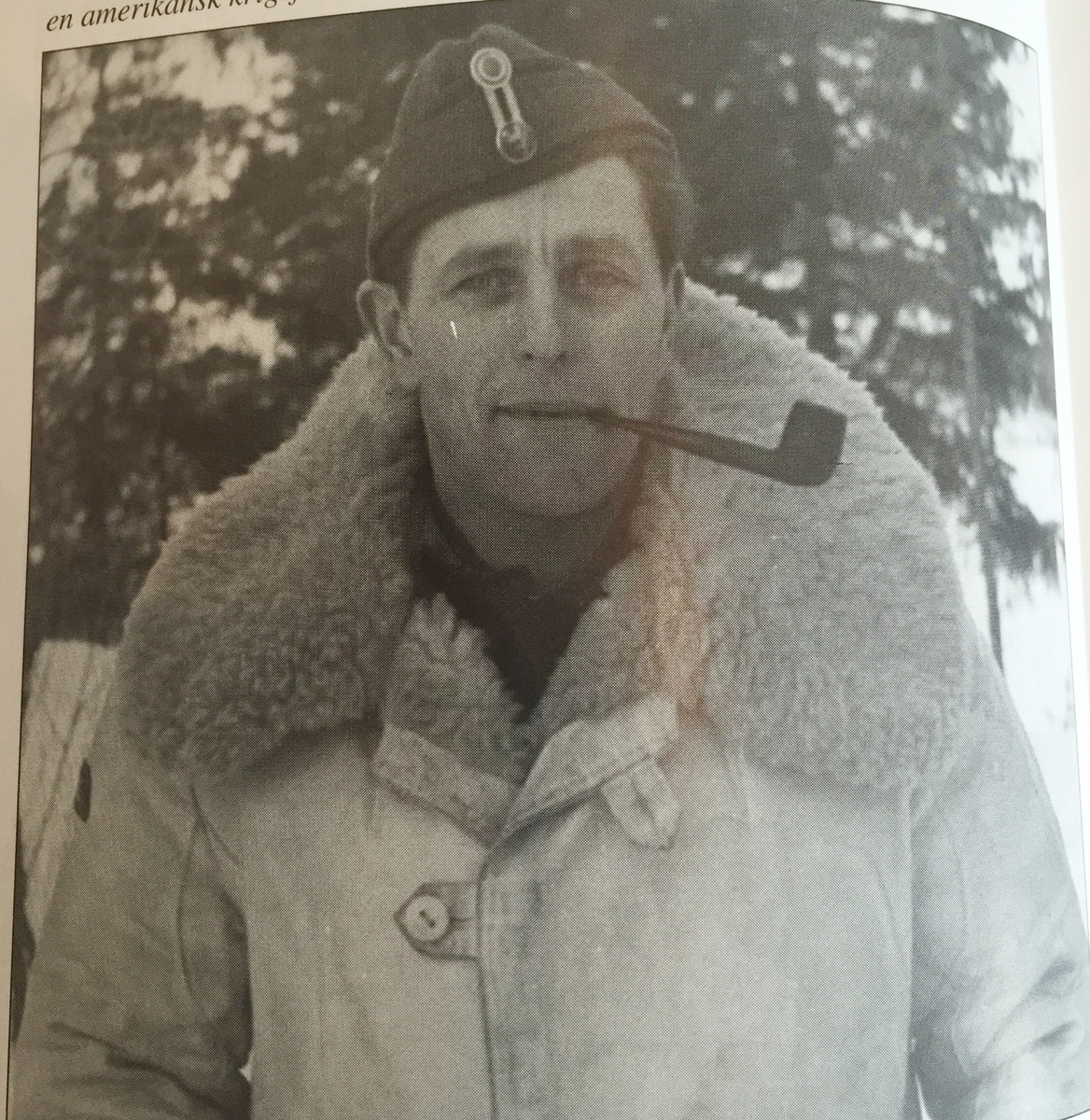 Vinterjakke av saueskinn.