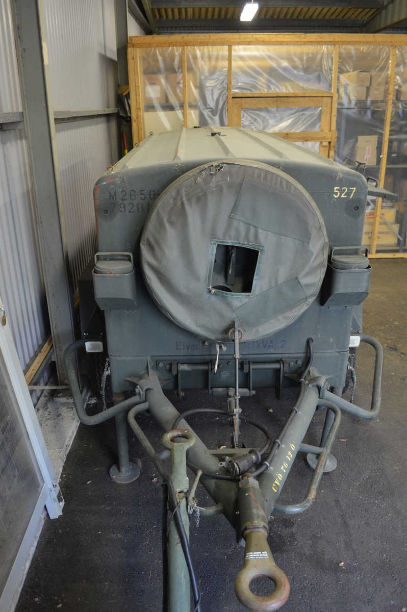 Elverket strömförsörjde LV-tropp 75M; 2 stycken 40 mm fältautomatpjäs modell 1948 och eldledning bestående av S-plats och sikte. Uttag för 220 volt fanns även på elverket.