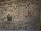 Interiör, väggmålning i Vireda kyrka i Aneby kommun.