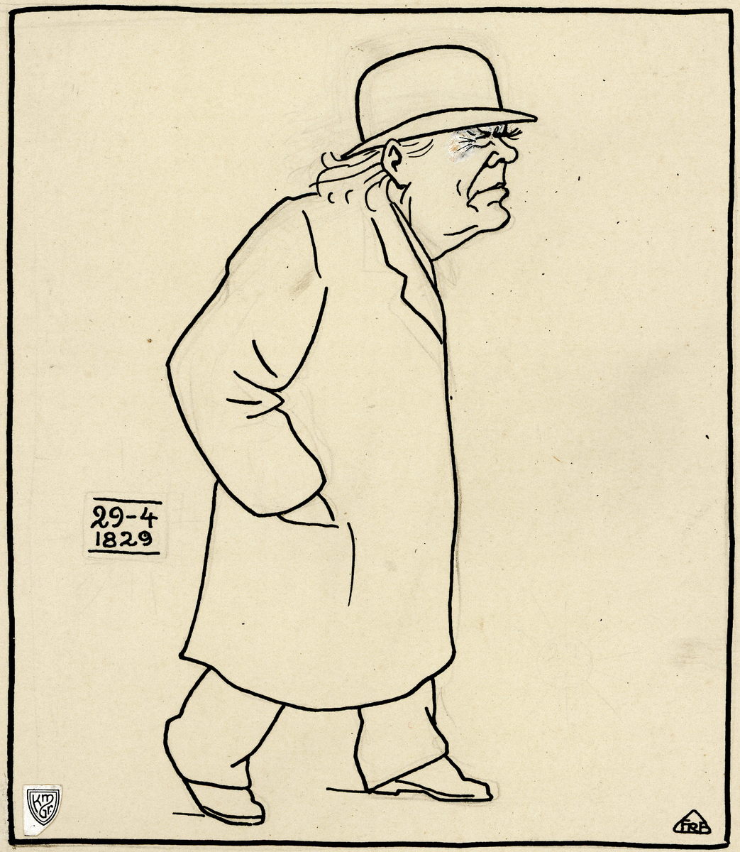 karikatur, mann, helfigur