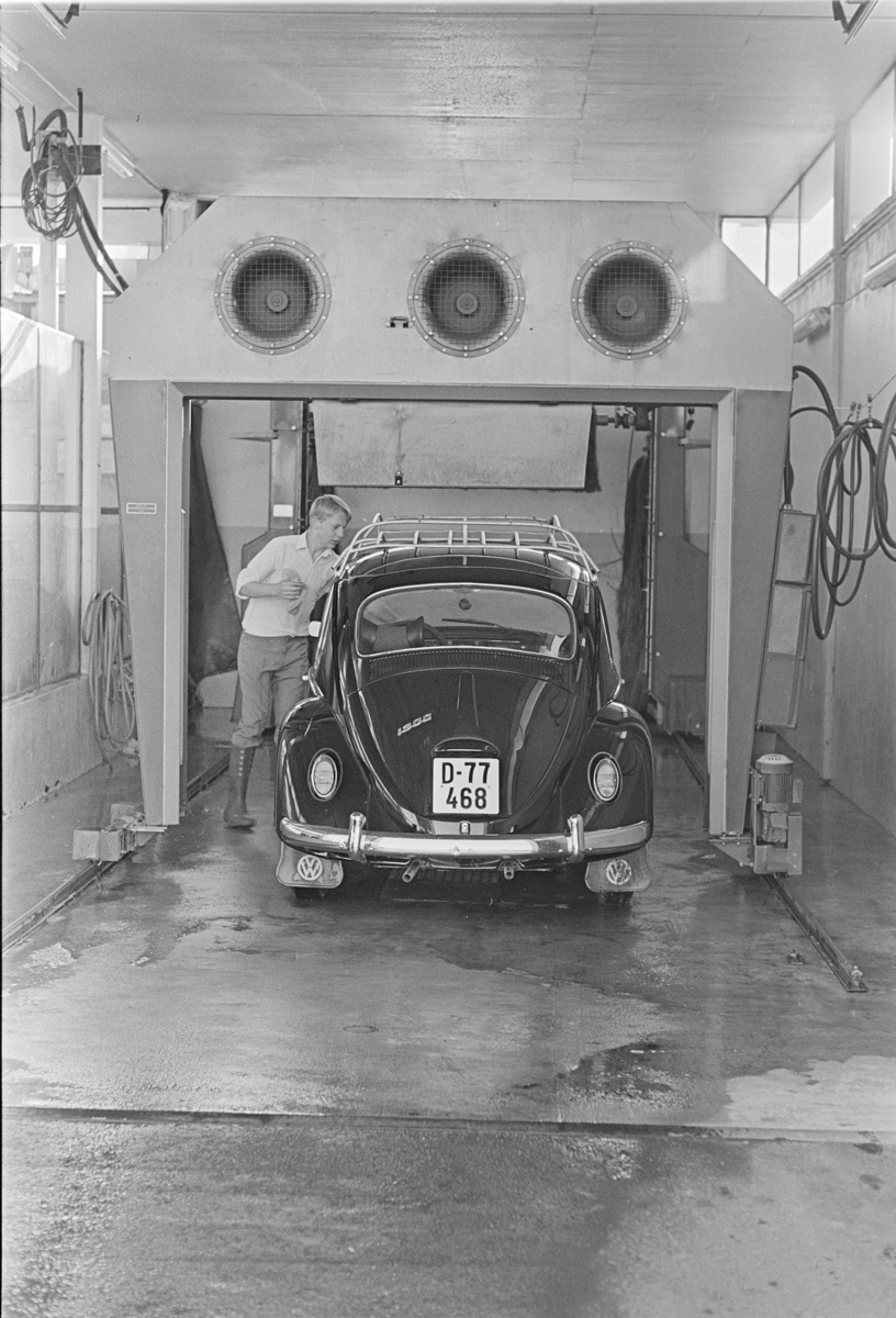 Bilvask, vaskeautomat, vaskehall, Folkevogn, "Boble",Volkswagen, D-77468. Hamar.?