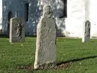 Exteriör från Kumlaby kyrkas kyrkogård, Visingsö i Jönköpings kommun.
