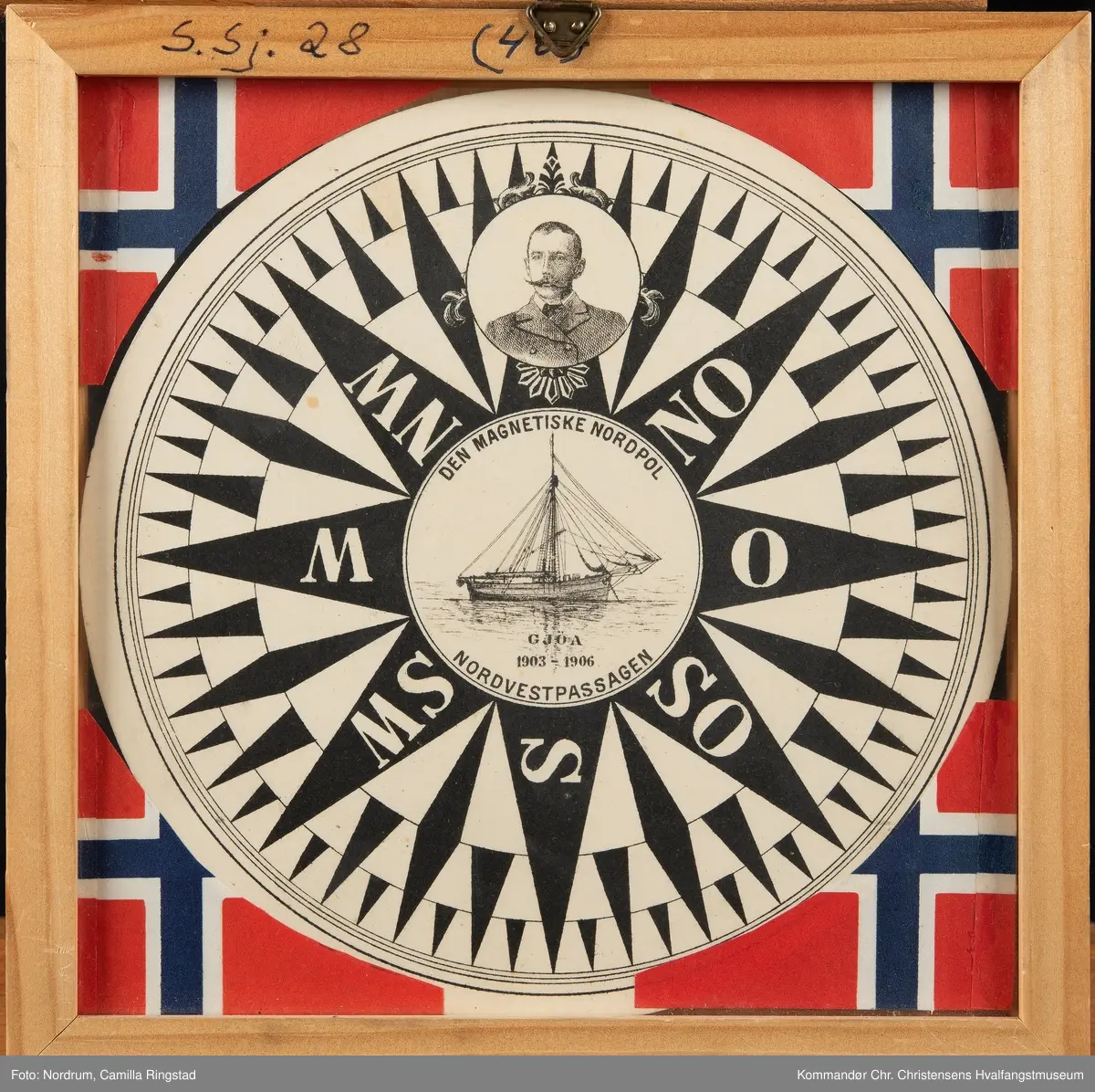 Meny til æresmiddag for Gjøaekspedisjonens deltagere i Kristiania.