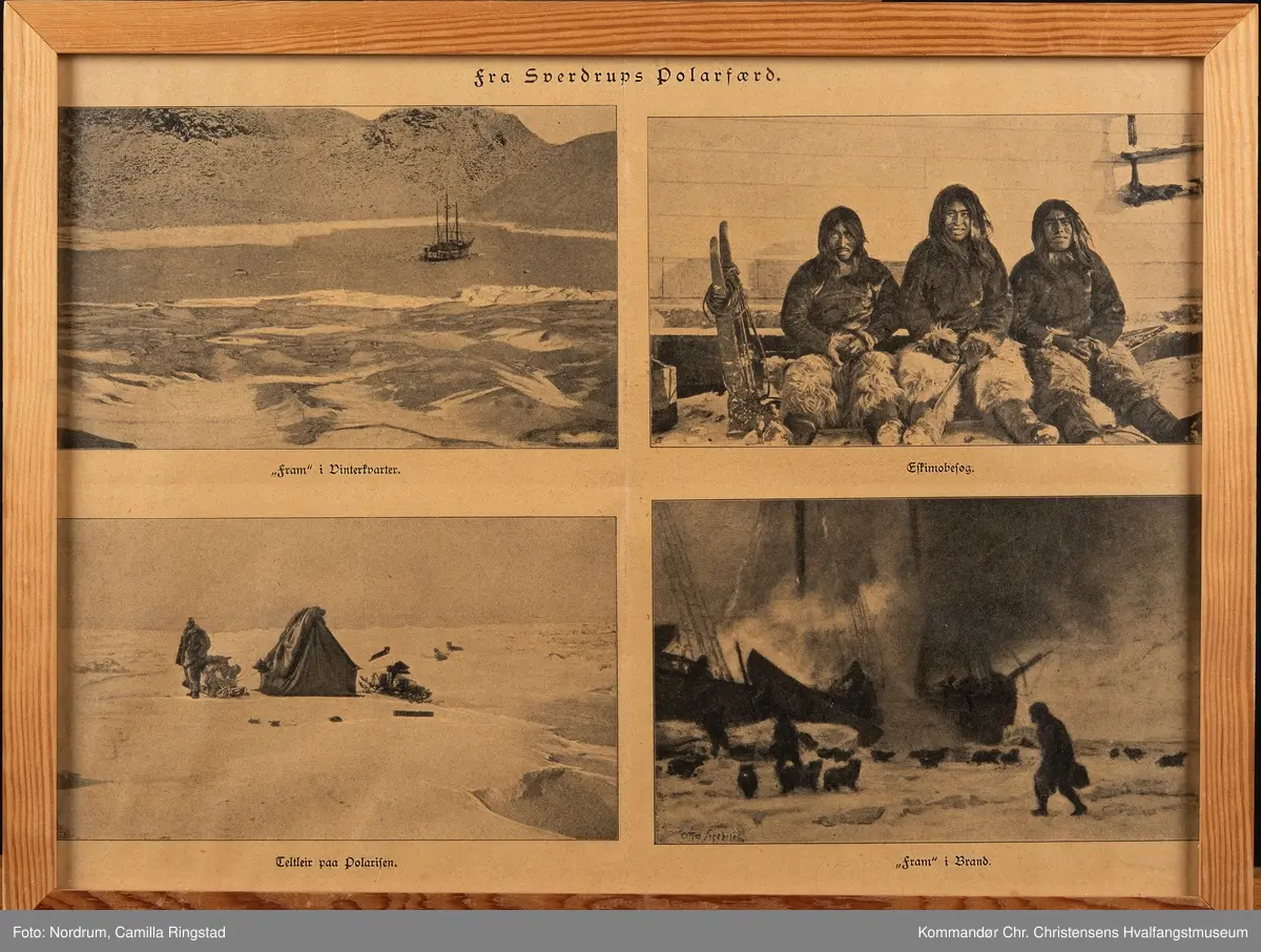 Innrammet avisside med fire forskjellige bilder.