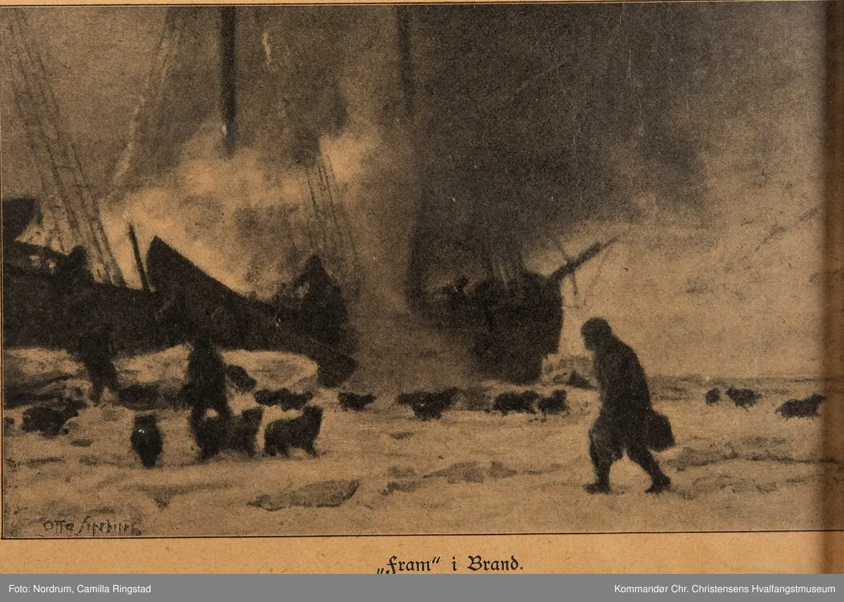 Innrammet avisside med fire forskjellige bilder.