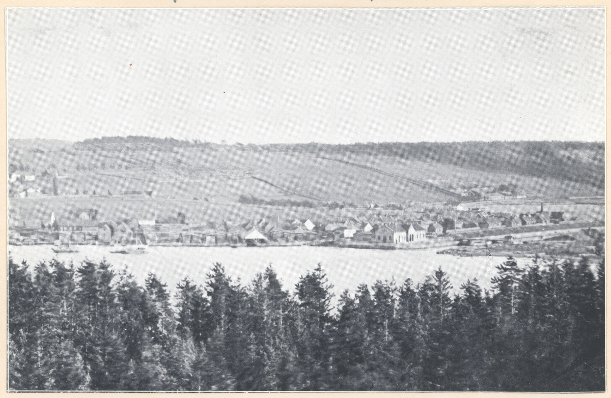Utsikt fra Jeløy mot Mossesundet og kanalen. 2 bilder tatt fra samme sted. Trykk på pilen for neste bilde.

Bilde 1
Vi ser bebyggelse langs Værlegata, Storgata og kanalen. Moss kirkegård. Melløsbakkene. Tollboden.
Kanalen åpnet i 1853. Tollboden oppført i 1859. Kirkegård oppført i 1833. 

Bilde 2
Detaljer: Bebyggelse langs Enggaden(Dronningens gate) og Storgaden. Industri langs vannet. Moss kirke. Skarmyra.
