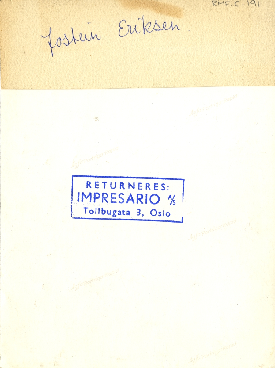 Fra Olaf T. Ranum's "kunstnervegg". Bildet viser Jostein Eriksen.