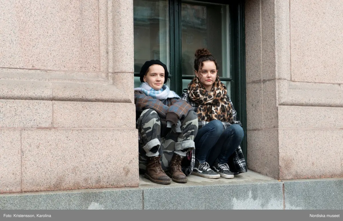 Klimatstrejk, skolstrejk. Skolungdomar tågar från Sergels torg till Mynttorget. Den globala ungdomsledda rörelsen Fridays for future och dess grundare Greta Thunberg är på plats.