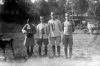 Ballongofficerare på Frösunda (lt Jetzel, kn Carlswärd, lt Ekelöf, lt Sundberg)