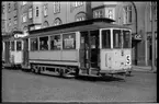 Aktiebolaget Stockholms Spårvägar, SS B19 853, som trafikerar linje 5 på sträckan Karlberg - Gustav Adolfs Torg - Haga.