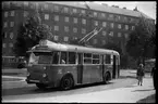 Aktiebolaget Stockholms Spårvägar, SS F3, trådbuss på linje 41 som trafikerade Stadshagsplan - Karlaplan - Furusundsgatan. Bussen levererades 1947-1949 och linje 41 var den sista linjen med trådbussar vilken upphörde 1964.