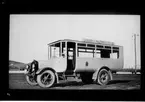 Buss av 1923 års typ som trafikerade linjen Lundby - Hultmans Holme i Göteborg.