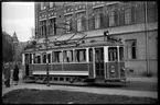 Gävle Stads Spårvägar, GSS 17 vid hållplats på Bomhuslinjen som trafikerade  Islandsplan - Bomhus - Korsnäsverken.