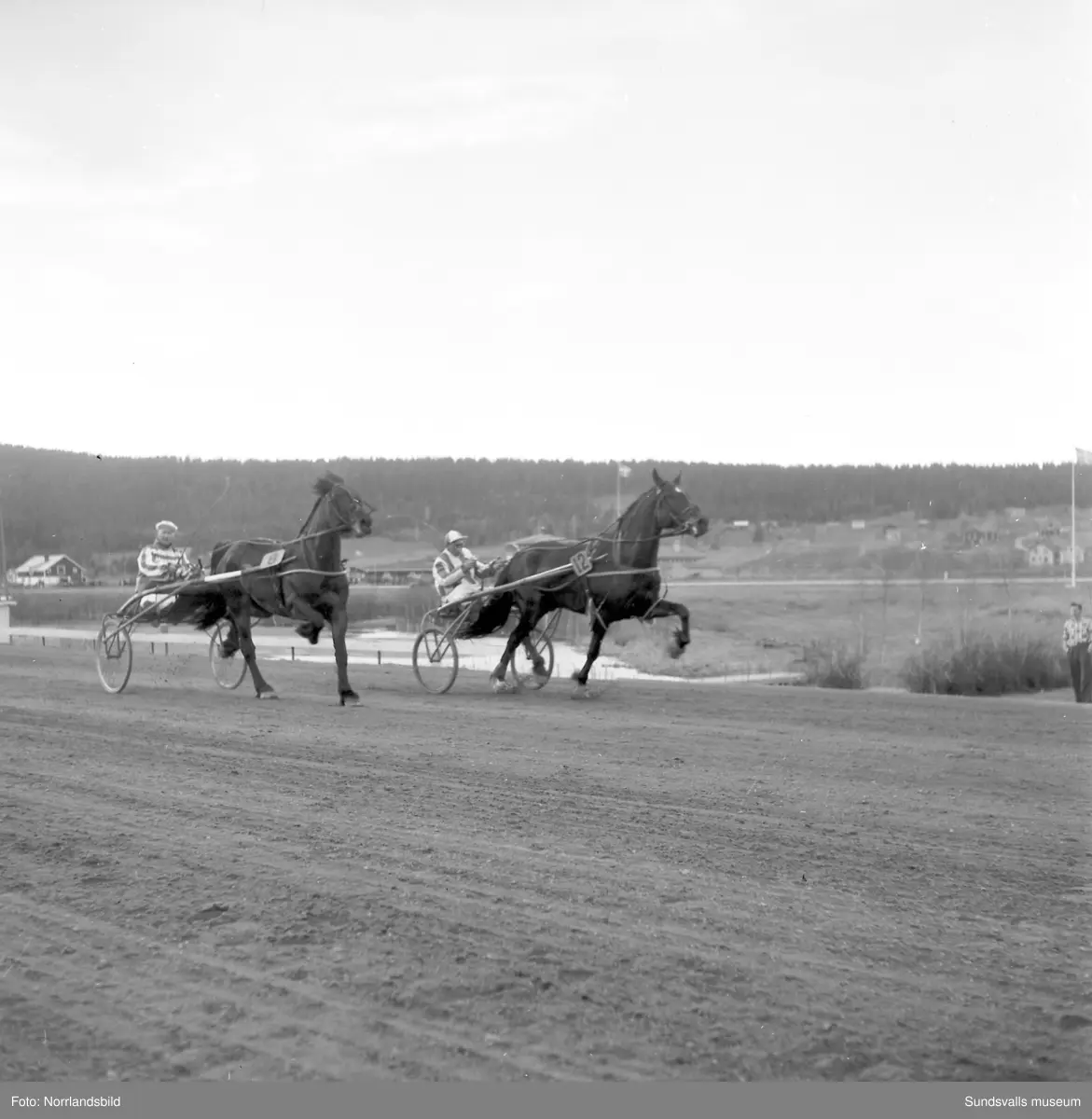 Bergsåkerstravets stora vårtävlingar. Bild 1: Reimer/E.S. Andersson vinner före Bisse & E.G. Andersson. 
Bild 2: Dackemön/Kalle Svensson. 
Bild 3: Rappson/Sören Nordin som vann Bergsåkers Stora Heatlopp. Ägaren, direktör Albin Rapp, tar emot priser. 
Bild 4-5: Elsa Bulwark och Rappson. 
Bild 6: Clipper/Fritz Ekbäck leder före Mr Peter/Arne Holmström. 
Bild 7: Till vänster Denia/Agge Engblom, till höger Lawrence/Arne Holmström.
Bild 8: Clipper/Fritz Ekbäck leder före Mr Peter/Arne Holmström.