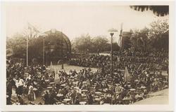 Vykort med motiv från Skansen.  "Terrassrestaurangen, 'Solli