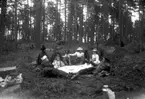 Middag i Trumslagarskogen Västerås, omkring 1900.