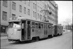 På linje 3 vid Helenebergsgatan står Aktiebolaget Stockholms Spårvägar, SS A28 11 och 10 