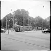 Malmö Stads Spårvägar, MSS B 48 linje 4 vid Gustav Adolfs torg sett från Begravningsplatsens hörn vid Stora Nygatan.