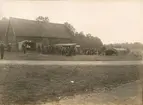 Landstormens mobilisering 1914, samling utanför markententeriet.