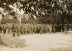 Landstormens mobilisering 1914, uppställning på Artillerigården utanför Armémuseum.