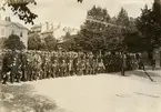 Landstormens mobilisering 1914, uppställning på Artillerigården utanför Armémuseum.