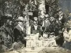 Landstormens mobilisering 1914, vid lunchbordet.