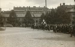 Landstormens mobilisering 1914, uppställning på Artillerigår
