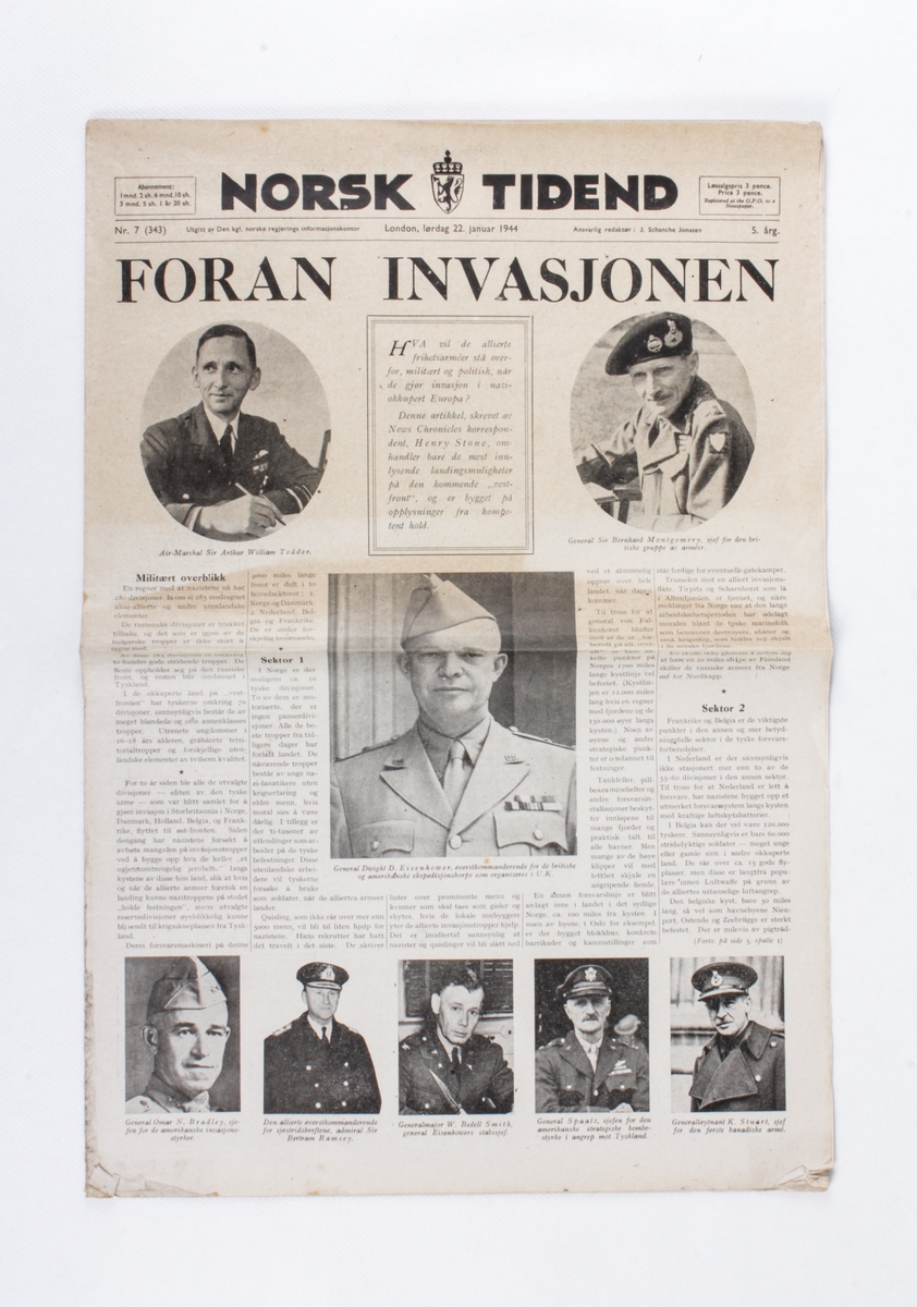 Norsk Tidend var under andre verdenskrig informasjonsavisa til den norske eksilregjeringa i London