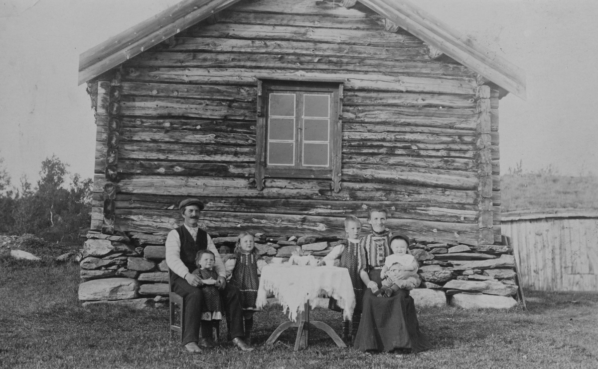 Familien Høsøien på Rødalssetra i Rødalen, Røros, 1903