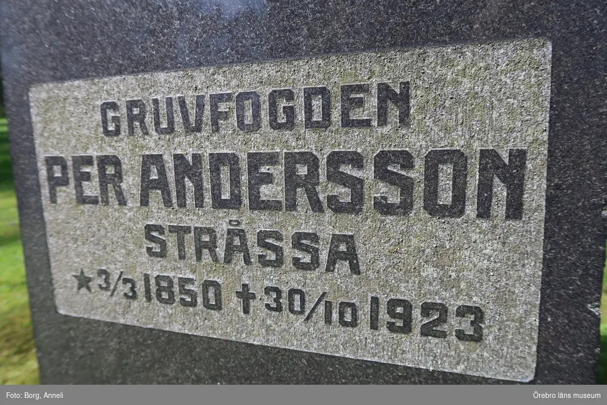Fotoprotokoll

Acc. Nr. OLM-2019-400_1-45
Örebro läns museums diarienummer: 2016.230.125
Fotograf: Anneli Borg 
Objekt: Ramsbergs nya kyrkogård
Kommun: Lindesbergs kommun
Län: Örebro
År: 2019

Motiv: 
1-45	Ramsbergs nya kyrkogård, gravvårdar