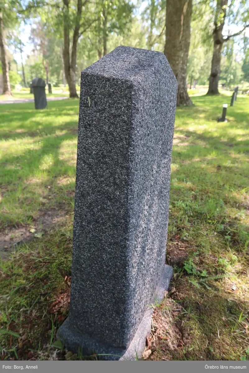 Fotoprotokoll

Acc. Nr. OLM-2019-400_1-45
Örebro läns museums diarienummer: 2016.230.125
Fotograf: Anneli Borg 
Objekt: Ramsbergs nya kyrkogård
Kommun: Lindesbergs kommun
Län: Örebro
År: 2019

Motiv: 
1-45	Ramsbergs nya kyrkogård, gravvårdar
