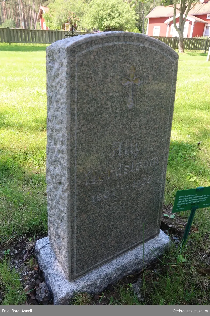 Fotoprotokoll

Acc. Nr. OLM-2019-400_1-45
Örebro läns museums diarienummer: 2016.230.125
Fotograf: Anneli Borg 
Objekt: Ramsbergs nya kyrkogård
Kommun: Lindesbergs kommun
Län: Örebro
År: 2019

Motiv: 
1-45	Ramsbergs nya kyrkogård, gravvårdar