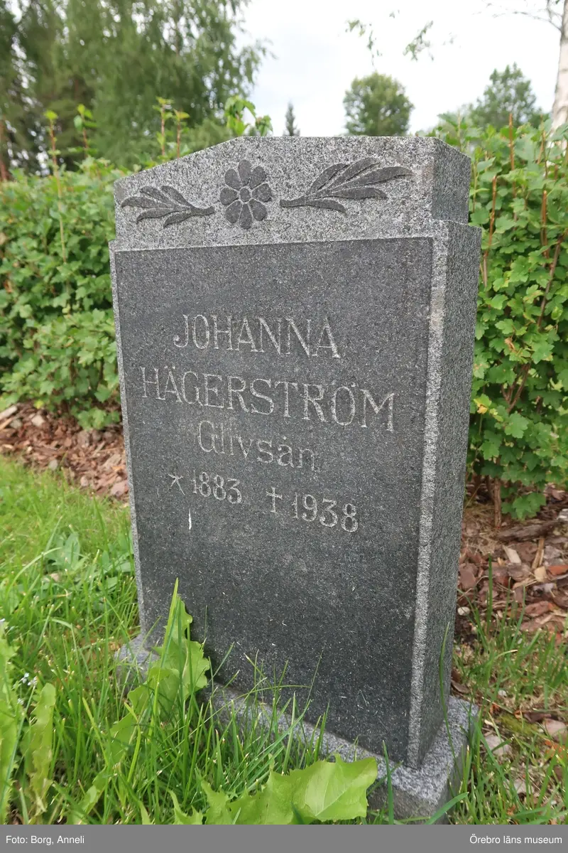 Fotoprotokoll

Acc. Nr. OLM-2019-403_1-45
Örebro läns museums diarienummer: 2016.230.125
Fotograf: Anneli Borg 
Objekt: Ramsbergs nya kyrkogård
Kommun: Lindesbergs kommun
Län: Örebro
År: 2019

Motiv: 
1-45	Ramsbergs nya kyrkogård, gravvårdar