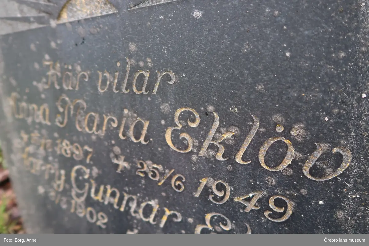 Fotoprotokoll

Acc. Nr. OLM-2019-402_1-45
Örebro läns museums diarienummer: 2016.230.125
Fotograf: Anneli Borg 
Objekt: Ramsbergs nya kyrkogård
Kommun: Lindesbergs kommun
Län: Örebro
År: 2019

Motiv: 
1-45	Ramsbergs nya kyrkogård, gravvårdar