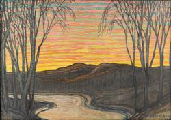 Vårlandskap [Målning]