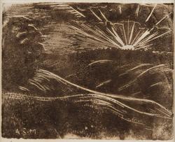 Landskap med kullar [Xylografi]