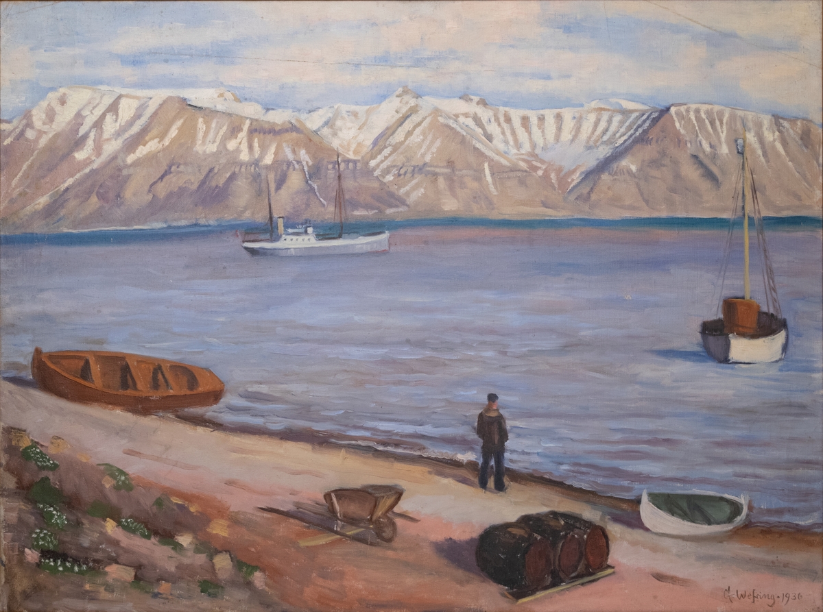 Klaes Billen Bay, Svalbard [Oljemaleri]
