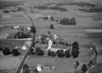 Flygfoto över Ås kyrka i Gislaveds kommun, Jönköpings län. 1132/1963