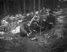 Kolarlag, kaffepaus i skogen, Västmanland.