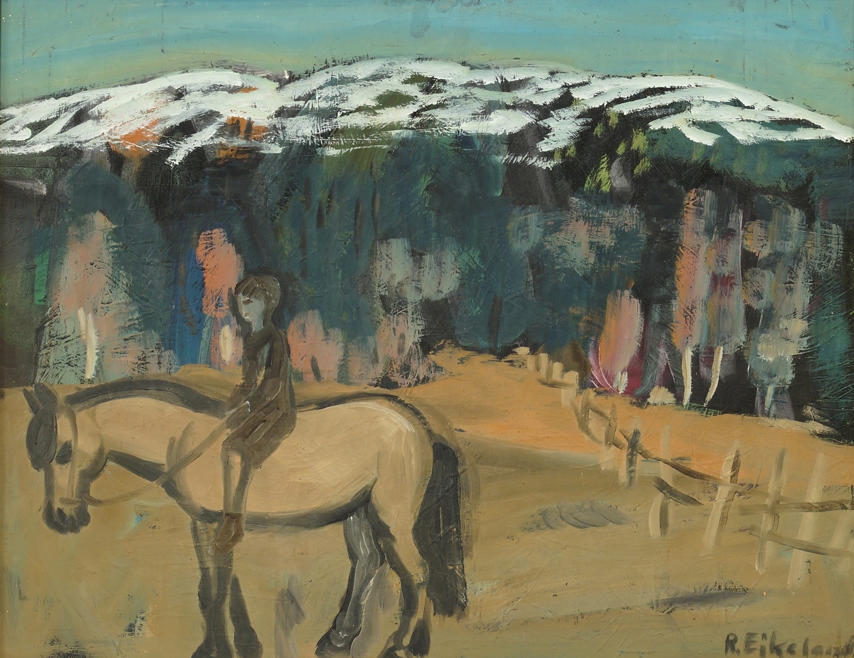 Pike på hest [Maleri]
