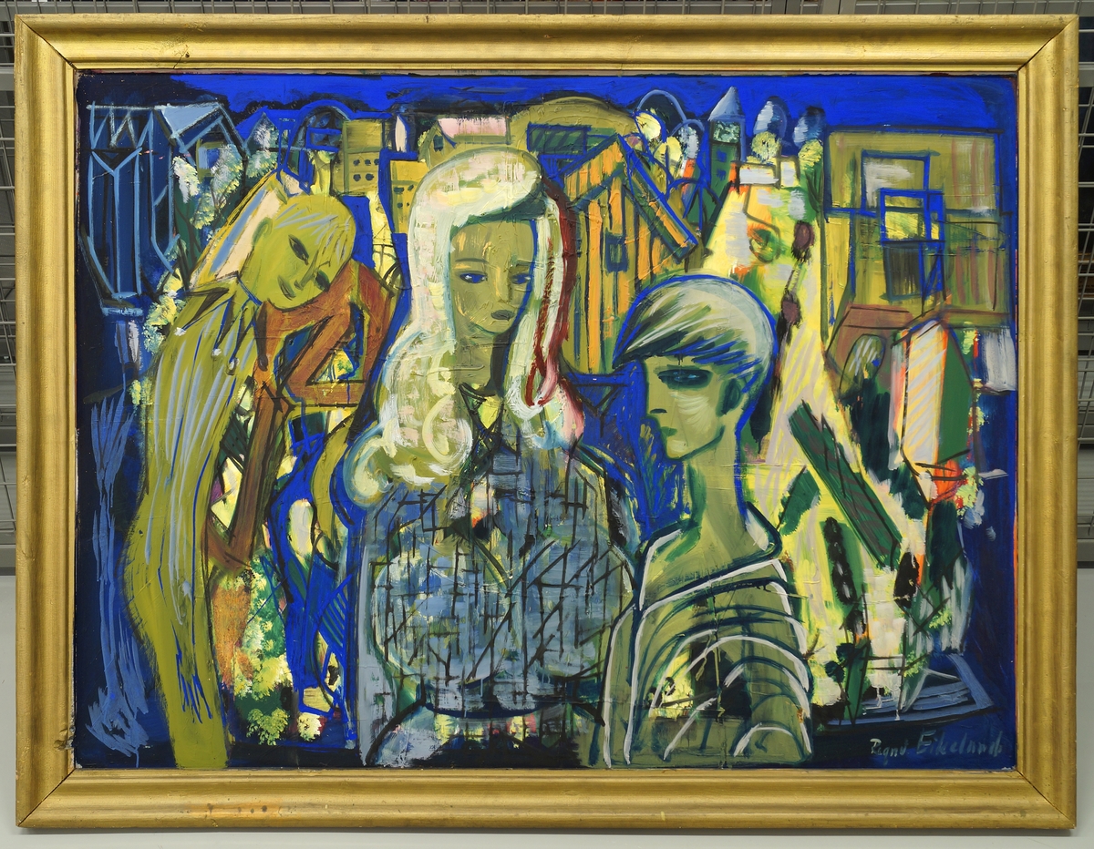 Kvinne og narr [Maleri]