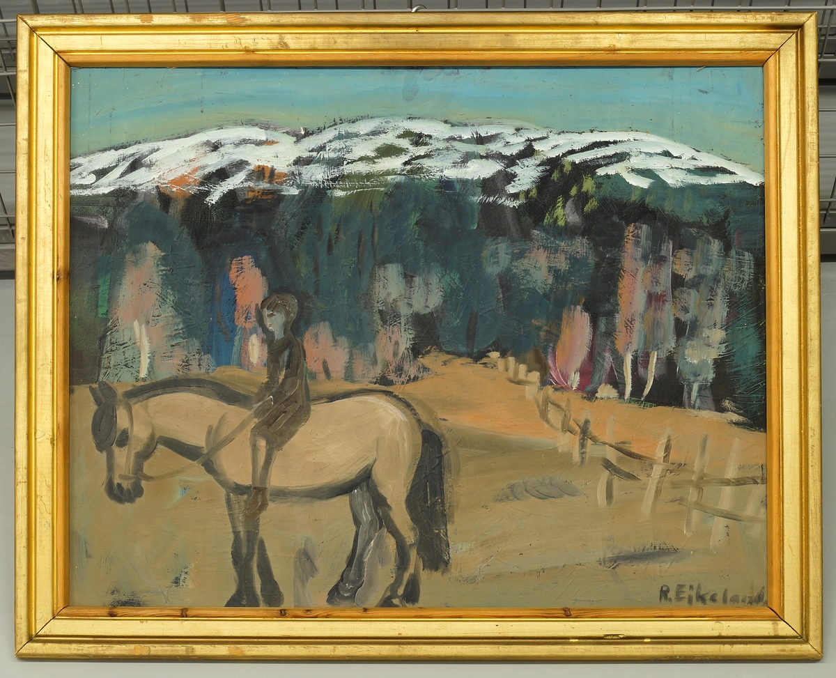 Pike på hest [Maleri]