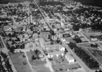 Flygfoto över Skillingaryd i Vaggeryds kommun, Jönköpings län. 1156/1963